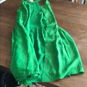 Silk green Parker dress